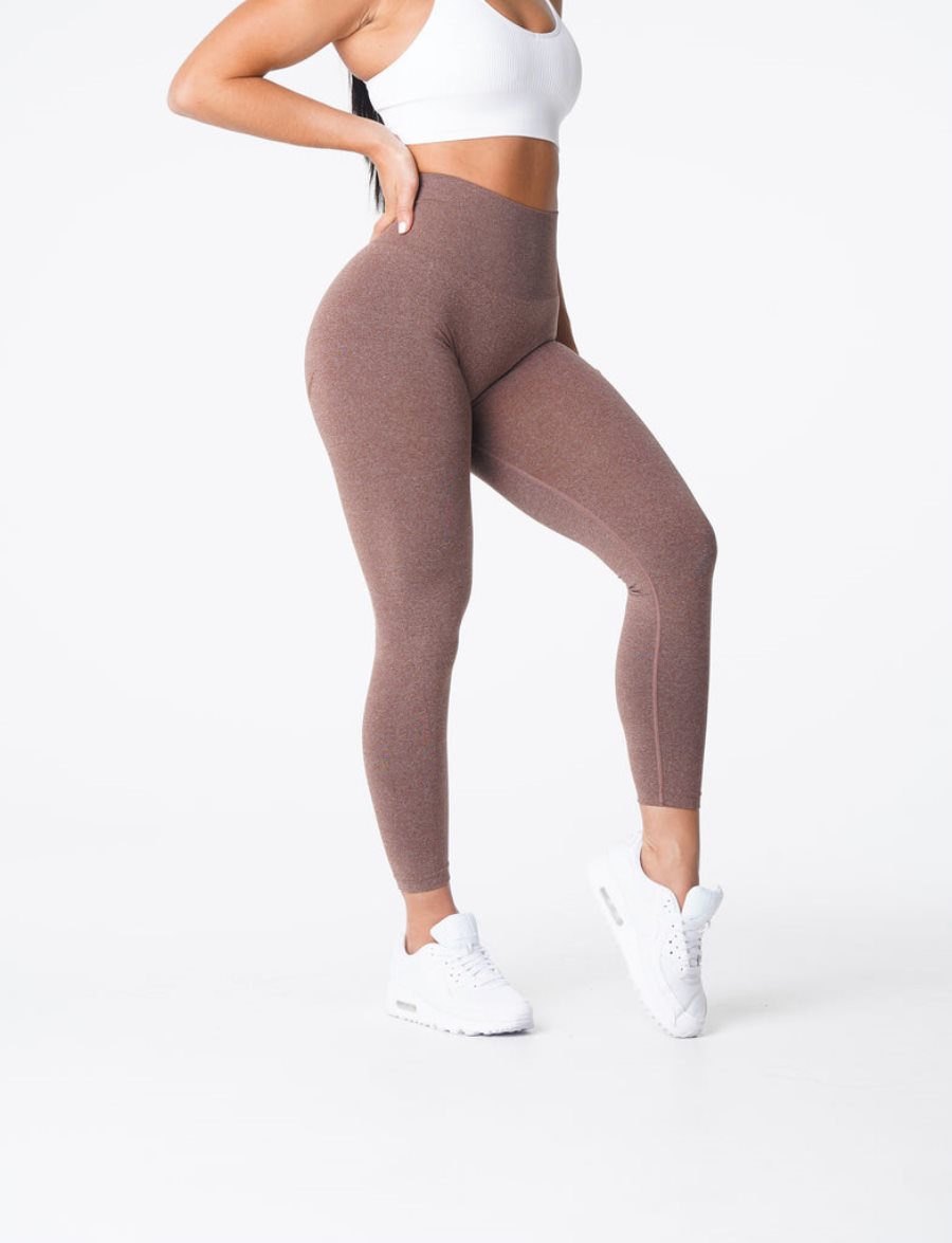 Leggins NVGTN Curve Seamless Mujer Gris Marrones España | gGwuHfHX