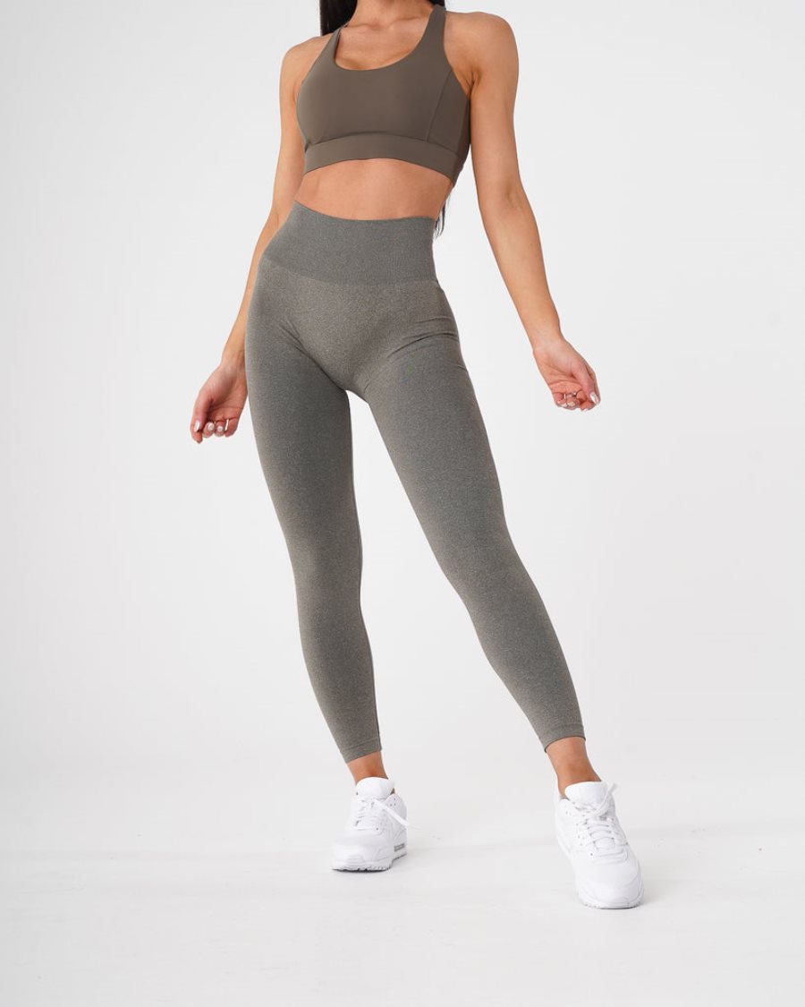 Leggins NVGTN Curve Seamless Mujer Kaki Verde España | 1F77H4yS