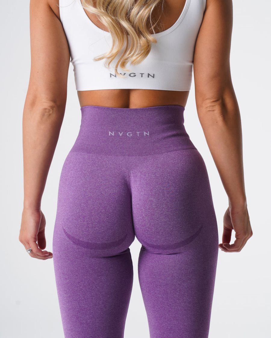 Leggins NVGTN Curve Seamless Mujer Moradas España | O9uf2ZzW