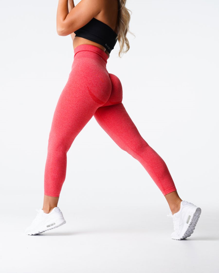 Leggins NVGTN Curve Seamless Mujer Rojas España | OPm7dvEY