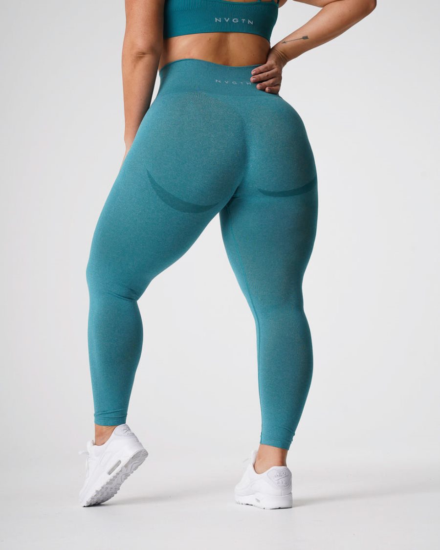 Leggins NVGTN Curve Seamless Mujer Turquesa España | 7qcSb0Rt