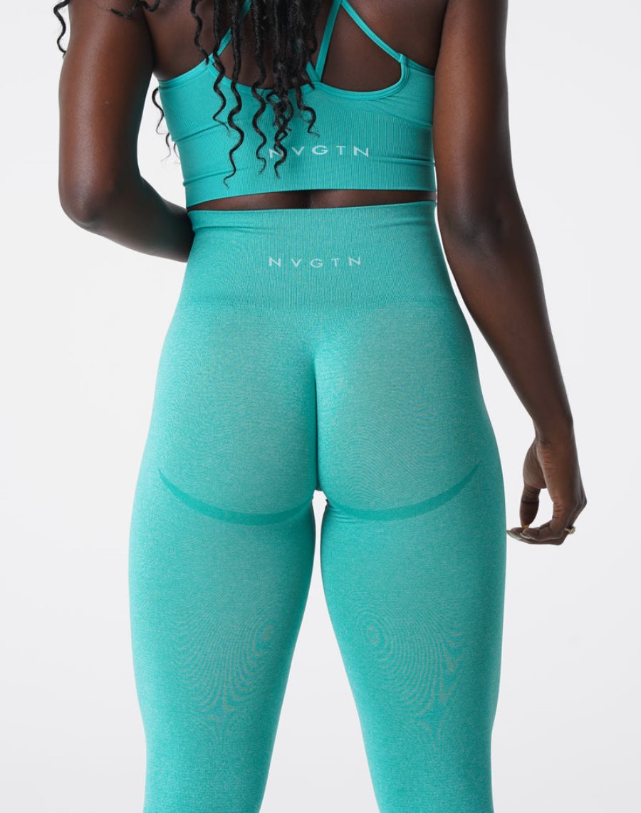 Leggins NVGTN Curve Seamless Mujer Turquesa España | ptVtQAEJ