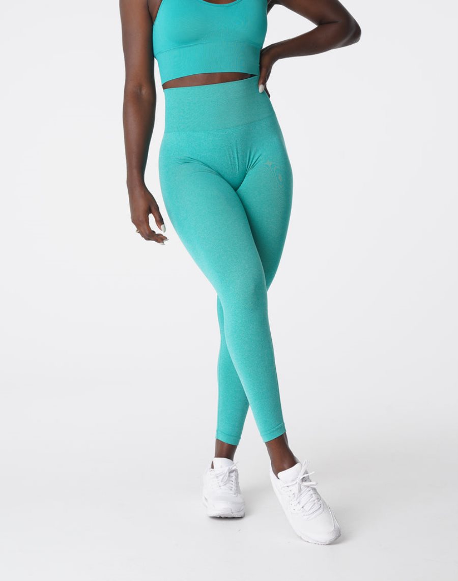 Leggins NVGTN Curve Seamless Mujer Turquesa España | ptVtQAEJ