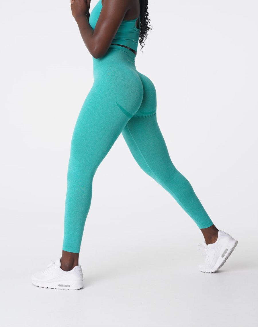 Leggins NVGTN Curve Seamless Mujer Turquesa España | ptVtQAEJ