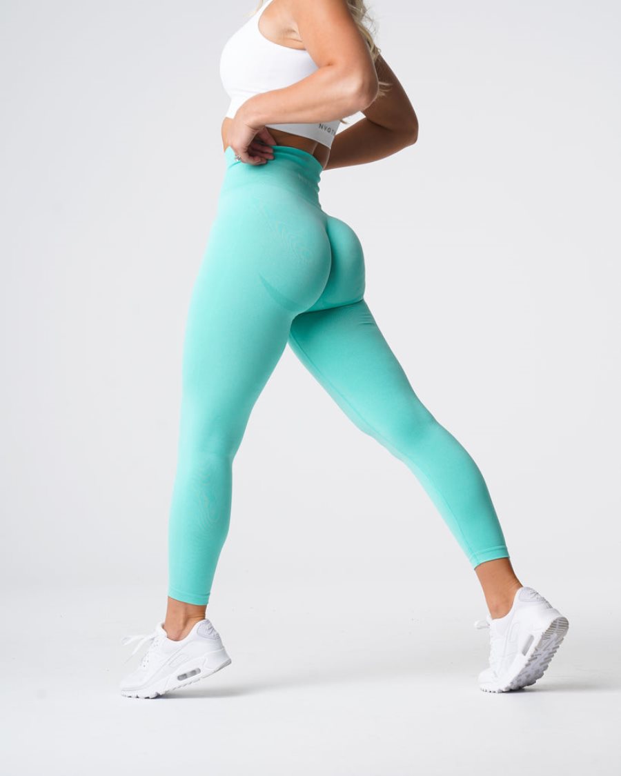 Leggins NVGTN Curve Seamless Mujer Verde Menta España | C35Eif7G