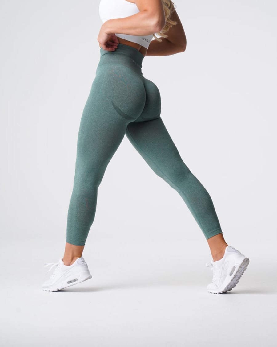 Leggins NVGTN Curve Seamless Mujer Verde España | UPImOgxo