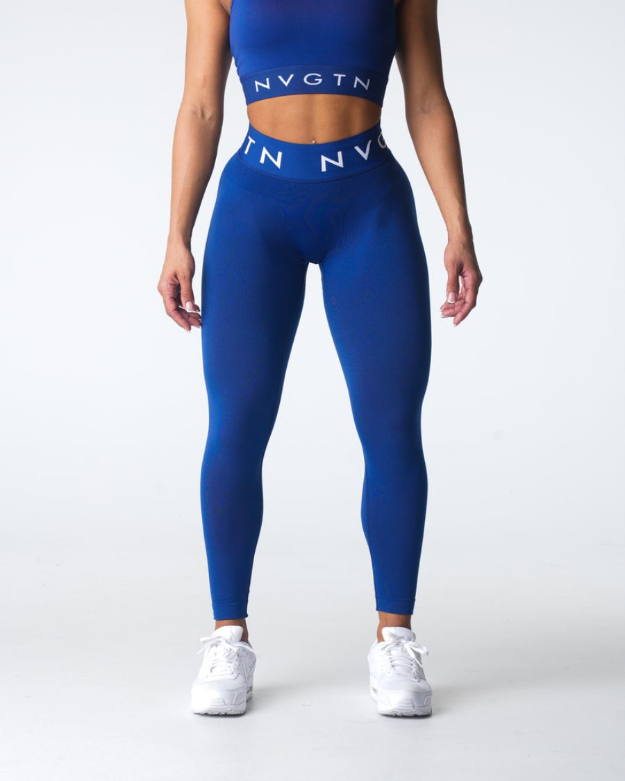 Leggins NVGTN Deporte Seamless Mujer Azul Marino España | Yez1yHhA