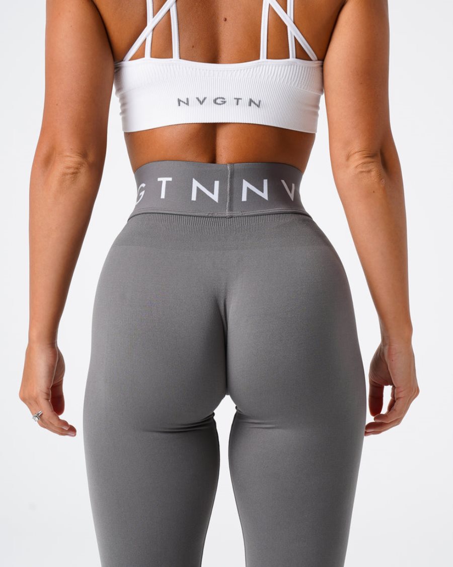 Leggins NVGTN Deporte Seamless Mujer Gris Oscuro España | DVOkAZ9X