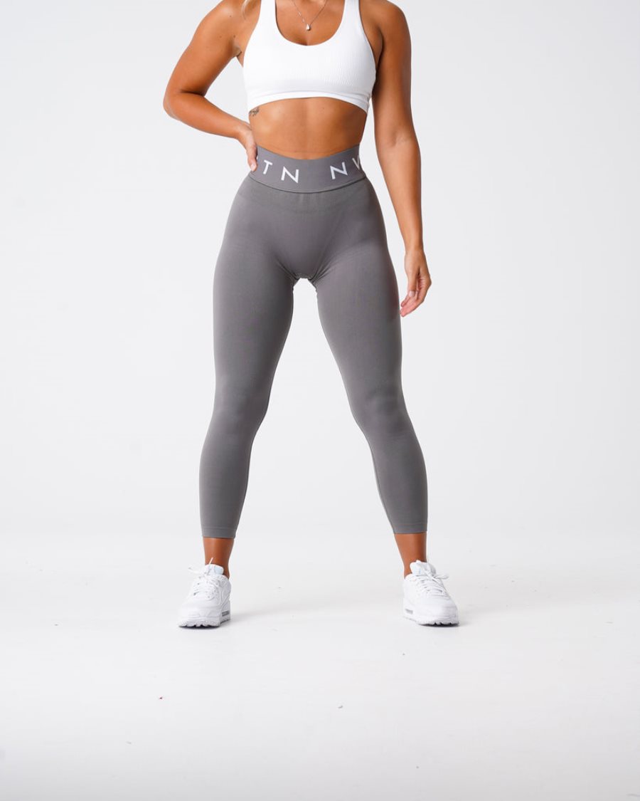 Leggins NVGTN Deporte Seamless Mujer Gris Oscuro España | DVOkAZ9X