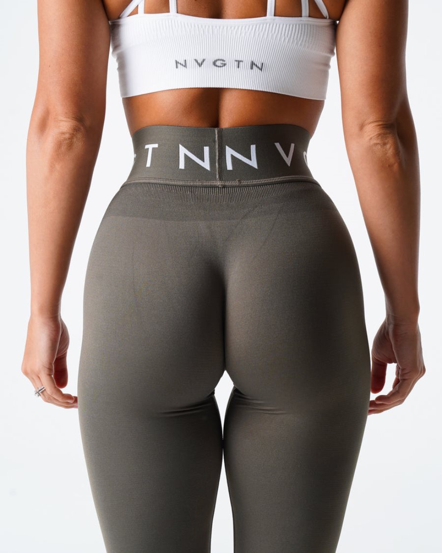 Leggins NVGTN Deporte Seamless Mujer Verde Oliva España | 451qRMo1