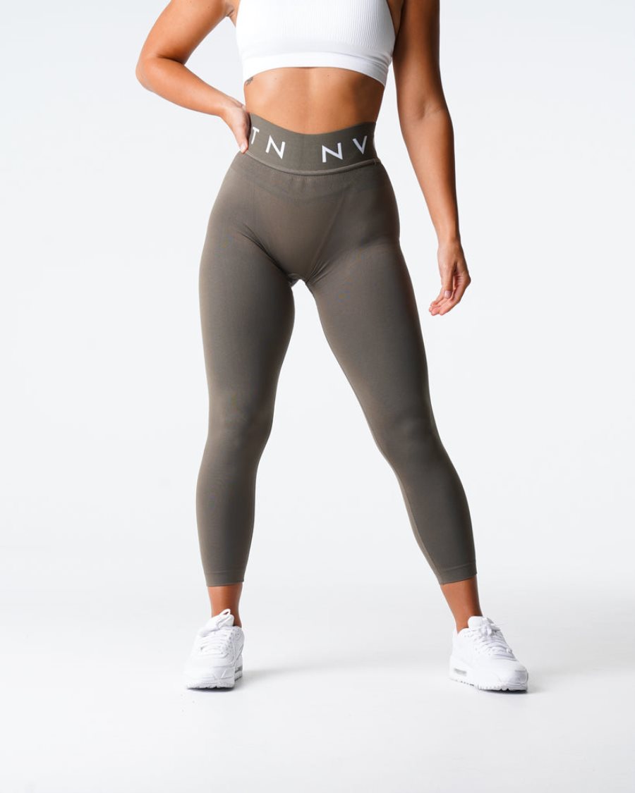 Leggins NVGTN Deporte Seamless Mujer Verde Oliva España | 451qRMo1