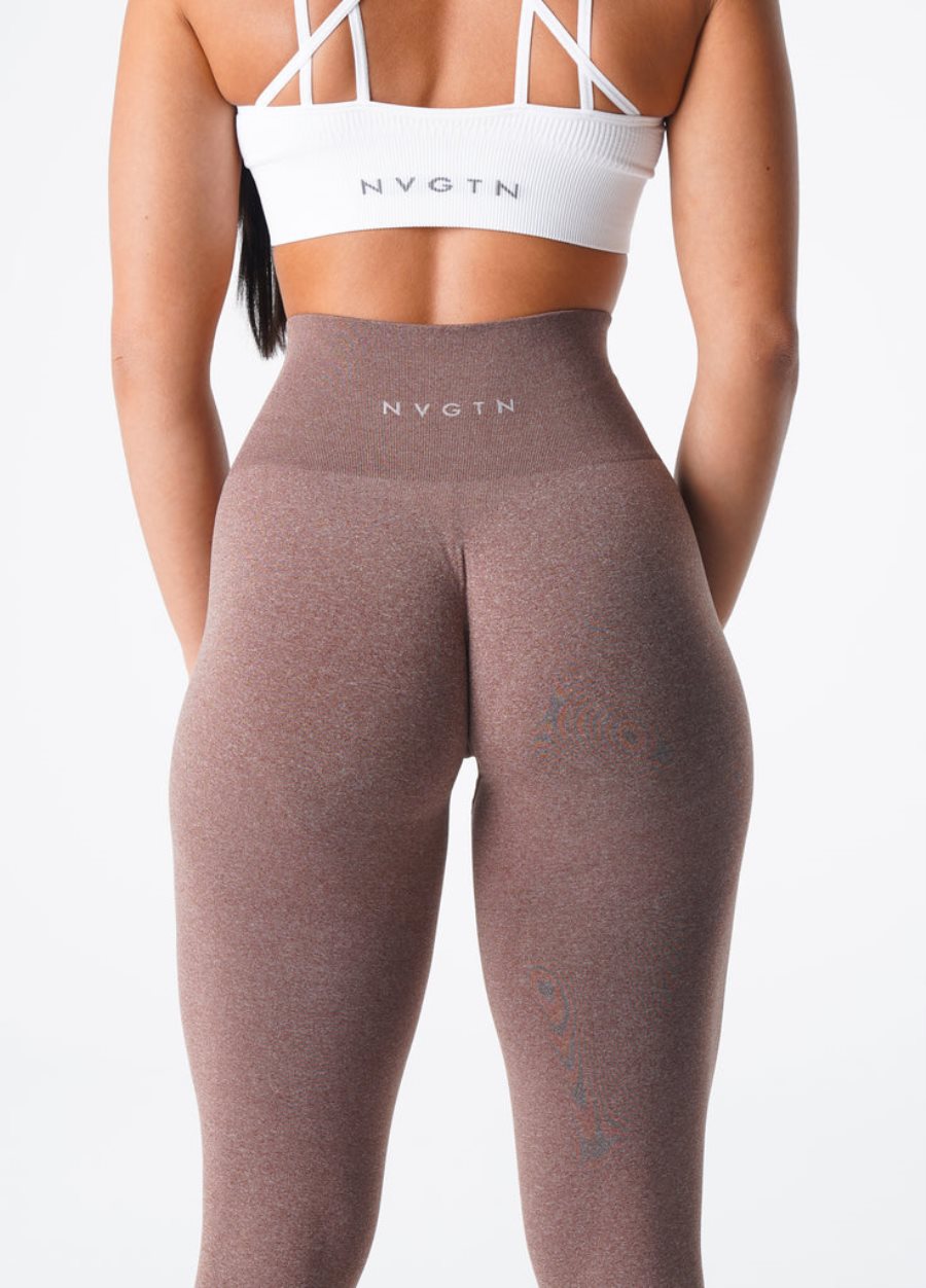 Leggins NVGTN NV Seamless Mujer Gris Marrones España | AUafMwax