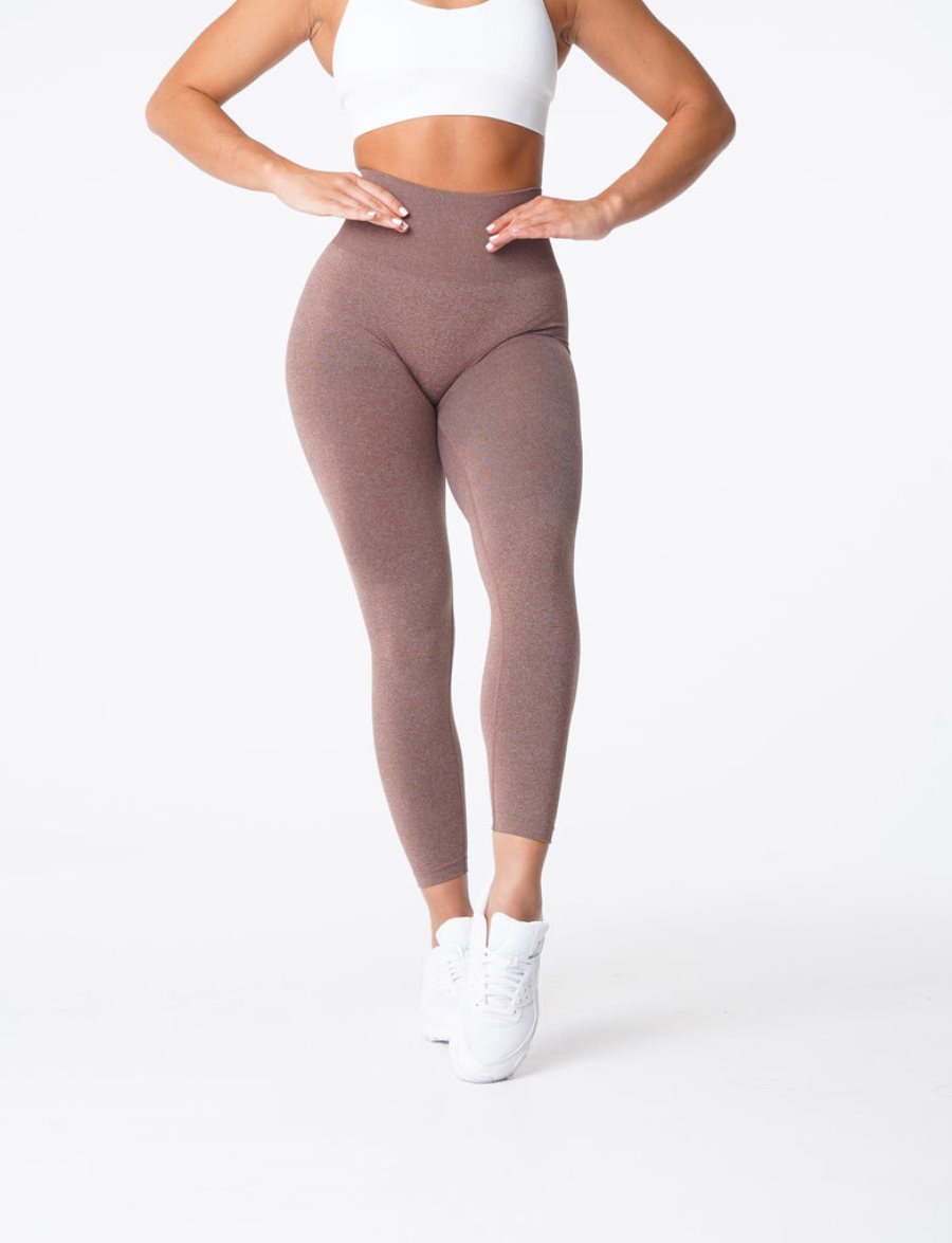 Leggins NVGTN NV Seamless Mujer Gris Marrones España | AUafMwax