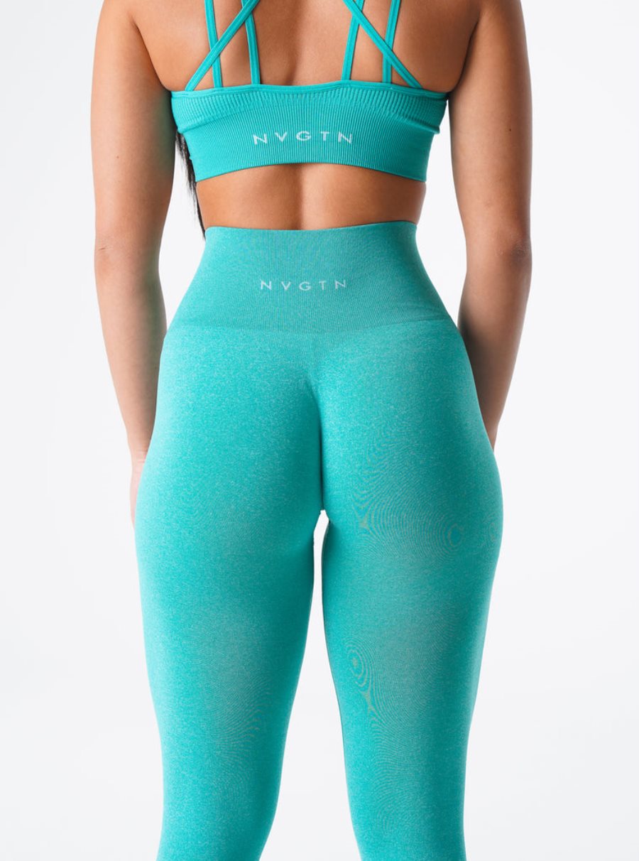 Leggins NVGTN NV Seamless Mujer Turquesa España | Y83GB9Ij