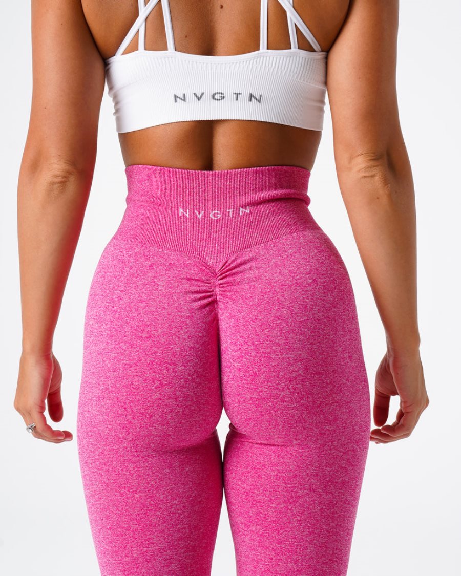 Leggins NVGTN Scrunch Seamless Mujer Fucsia España | MLL2NSRc