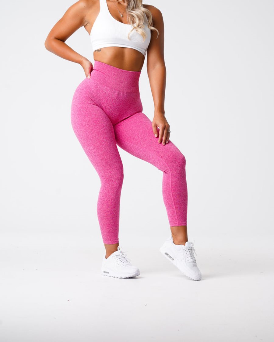 Leggins NVGTN Scrunch Seamless Mujer Fucsia España | MLL2NSRc