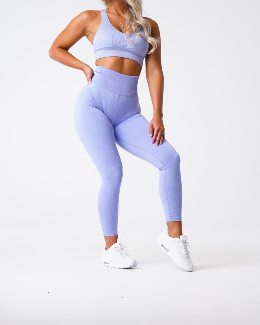 Leggins NVGTN Scrunch Seamless Mujer Moradas Claro España | 5kkqp31e