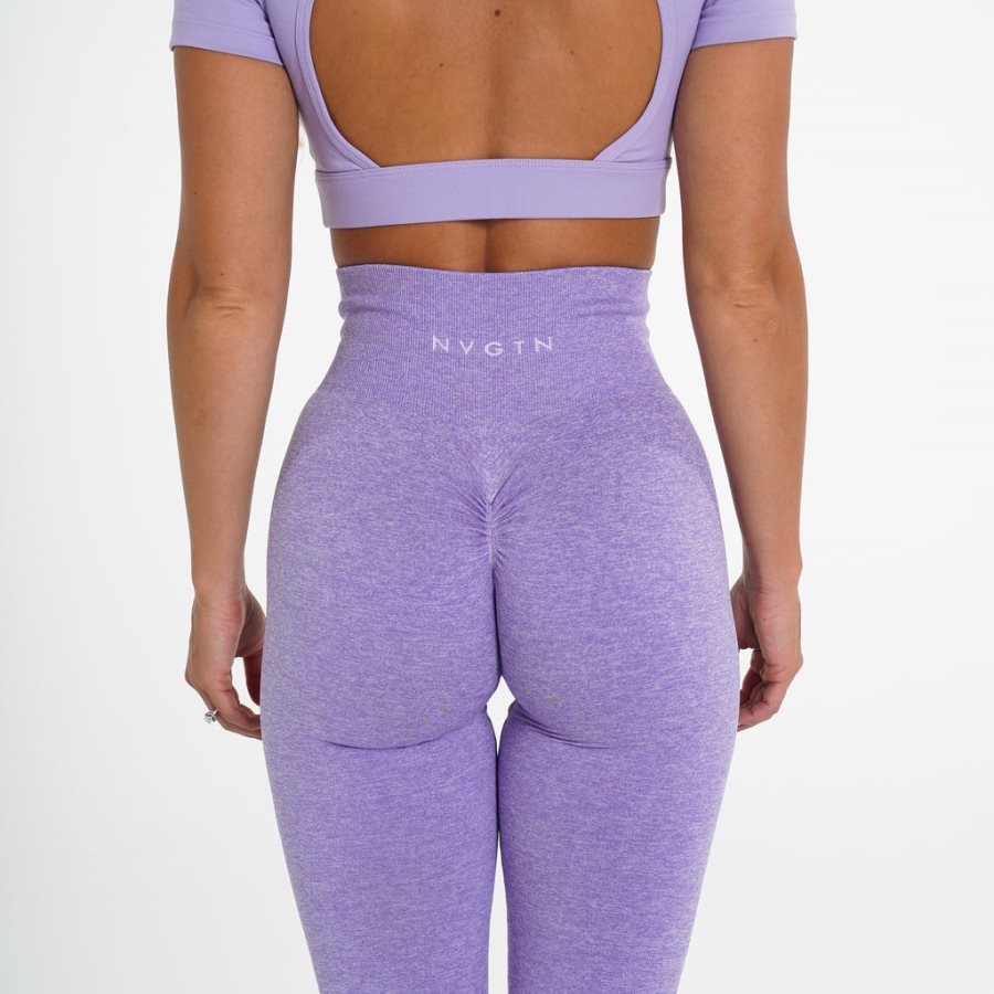 Leggins NVGTN Scrunch Seamless Mujer Moradas España | oPEPH35Q