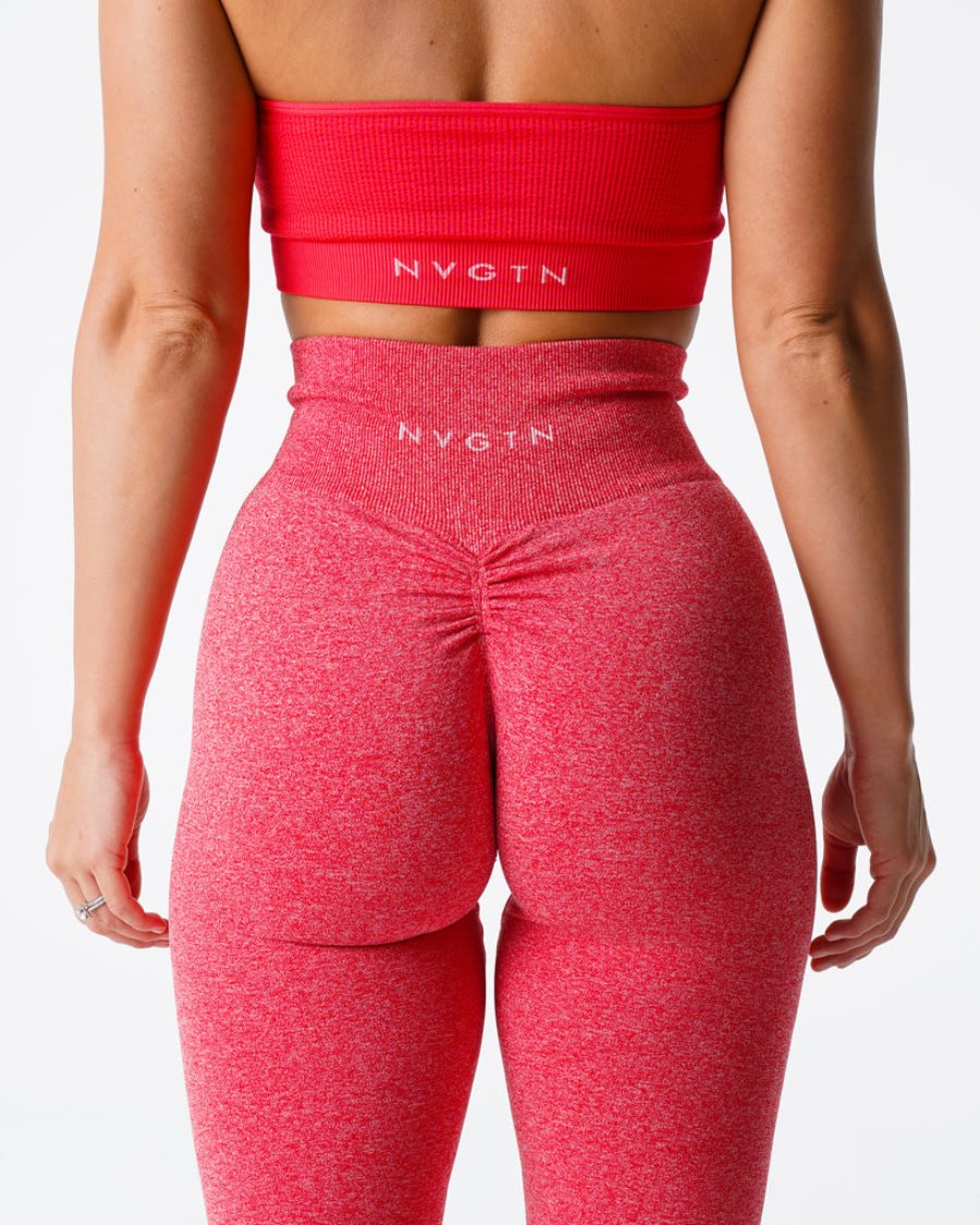 Leggins NVGTN Scrunch Seamless Mujer Rojas España | p0zQ0YSY