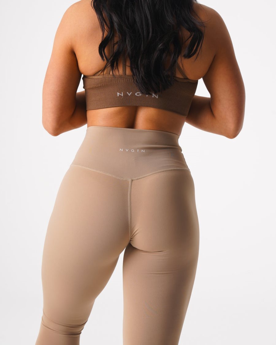 Leggins NVGTN Signature 2.0 Mujer Kaki España | Gjh7Nf9W