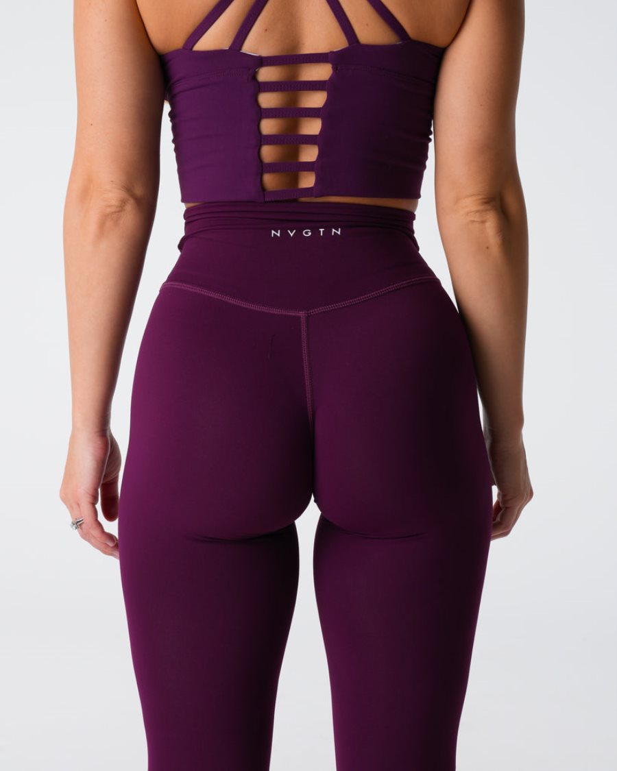 Leggins NVGTN Signature 2.0 Mujer Moradas Oscuro España | 27Sr7wwY