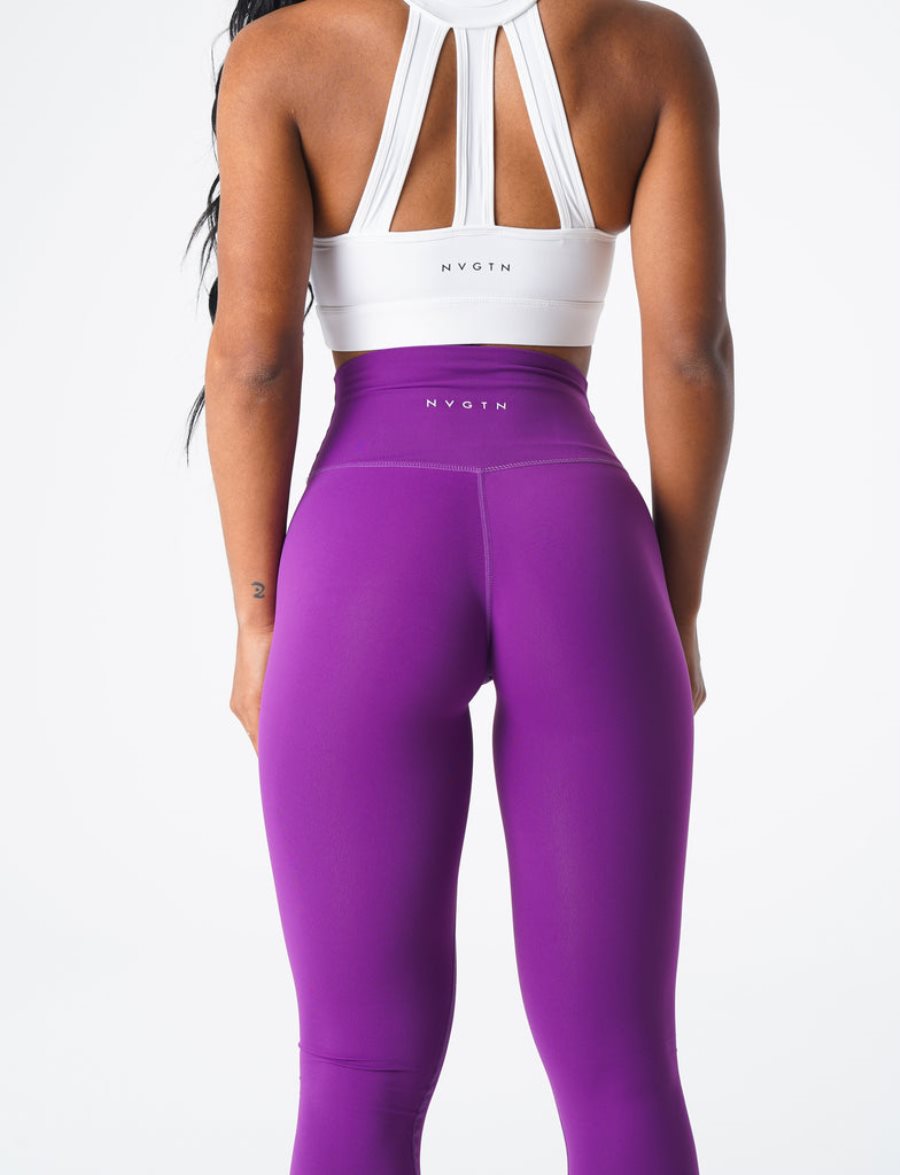 Leggins NVGTN Signature 2.0 Mujer Moradas España | DLPvUBW9