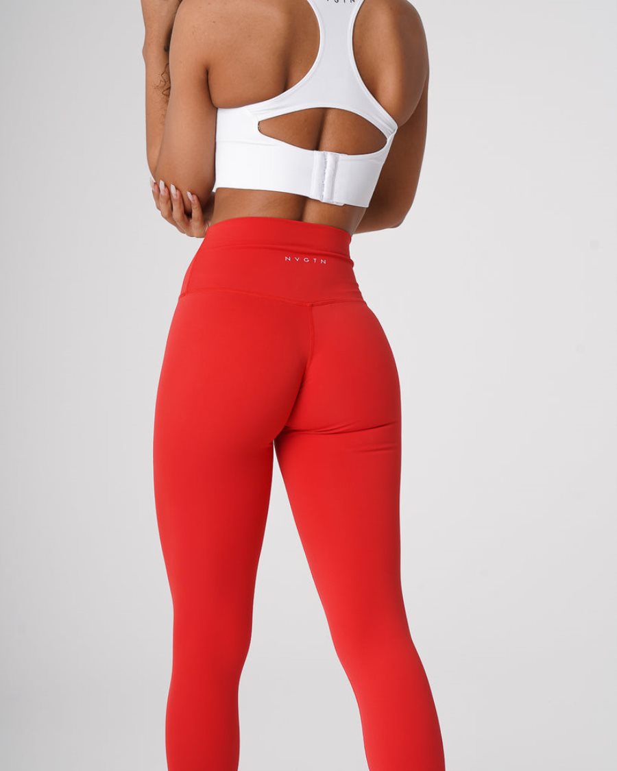 Leggins NVGTN Signature 2.0 Mujer Rojas España | GirDwF4H