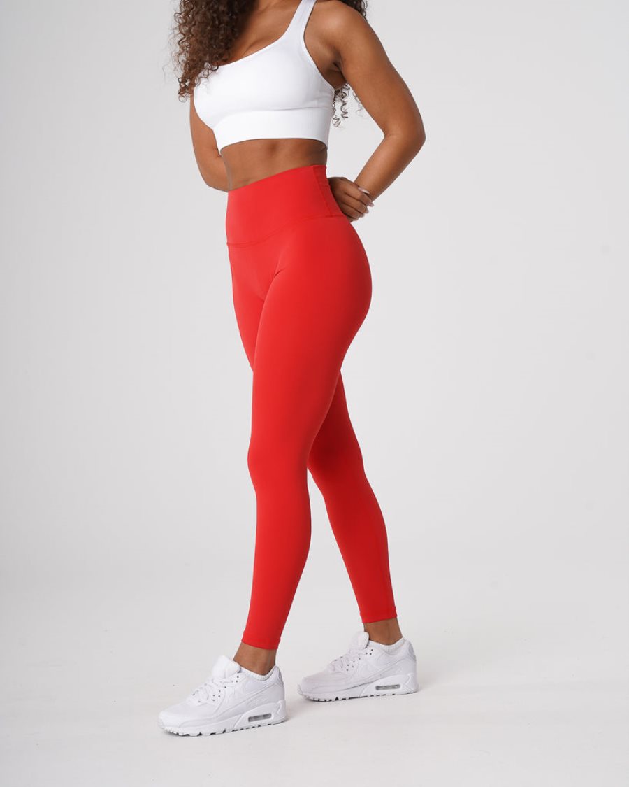 Leggins NVGTN Signature 2.0 Mujer Rojas España | GirDwF4H