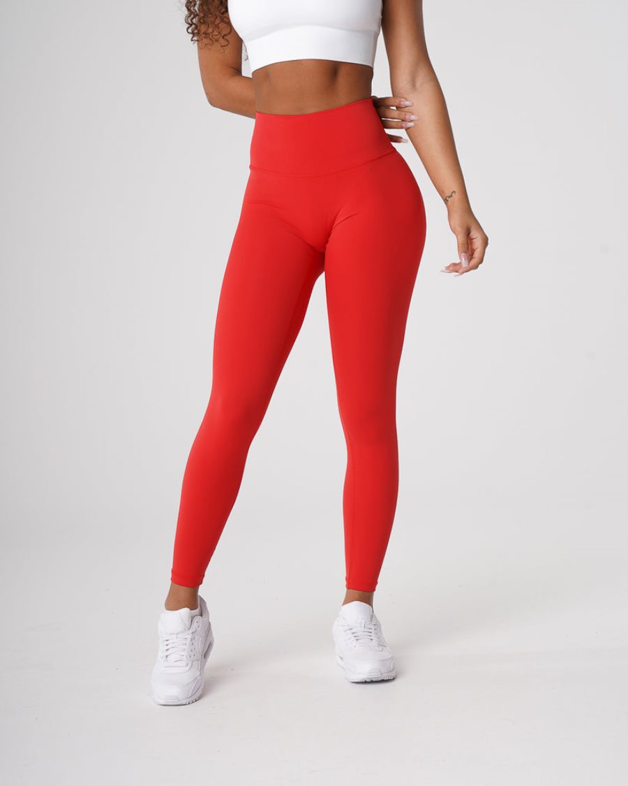 Leggins NVGTN Signature 2.0 Mujer Rojas España | GirDwF4H