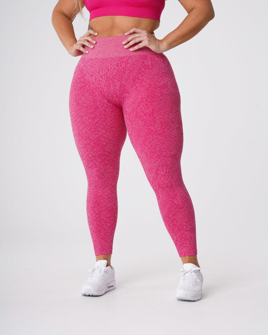 Leggins NVGTN Snakeskin Seamless Mujer Fucsia España | mLIPPyG3