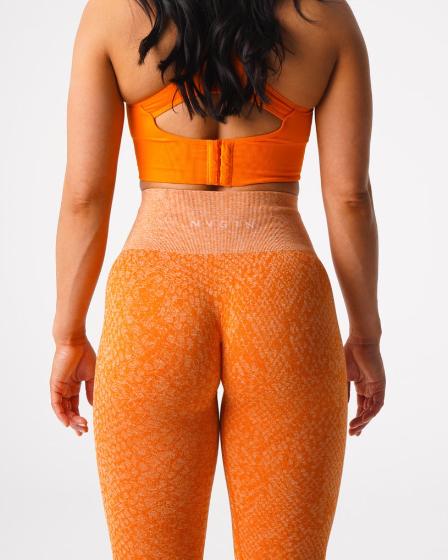 Leggins NVGTN Snakeskin Seamless Mujer Naranjas España | 88azPbo3