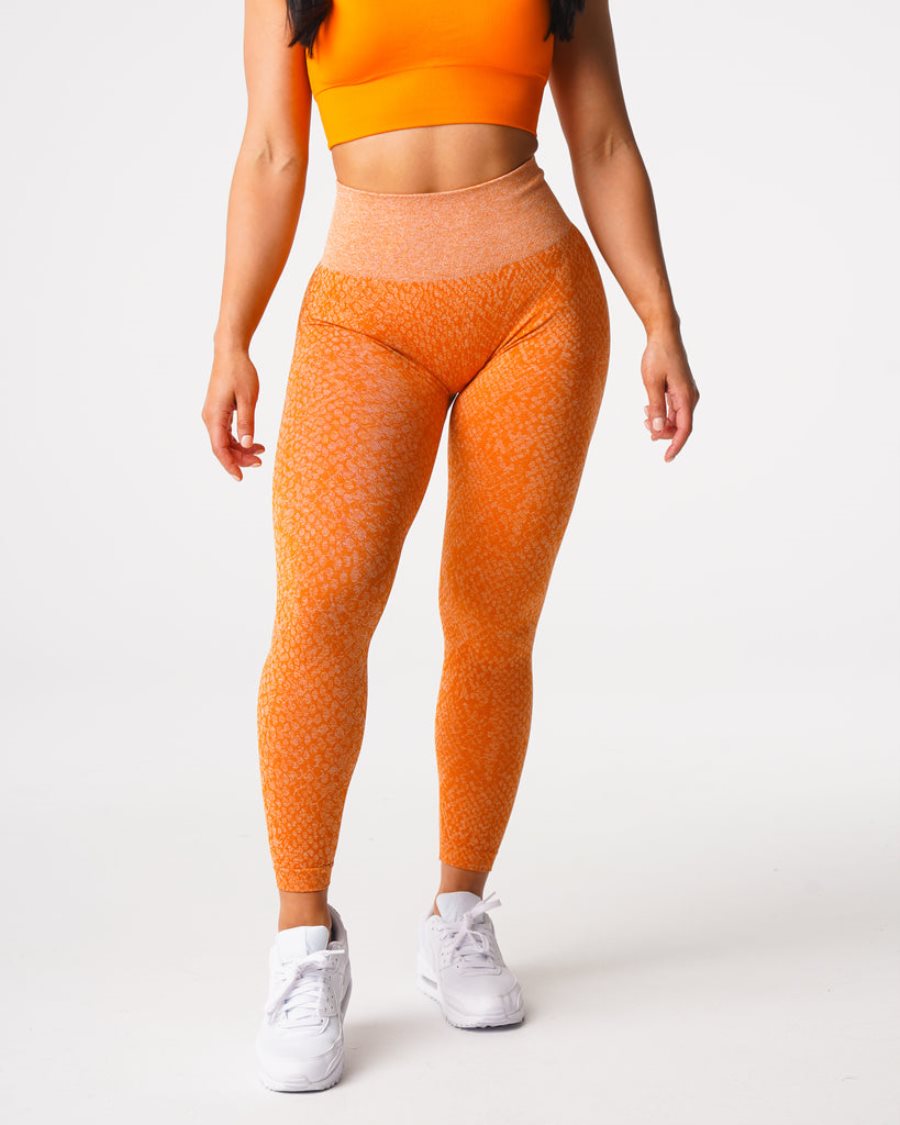 Leggins NVGTN Snakeskin Seamless Mujer Naranjas España | 88azPbo3