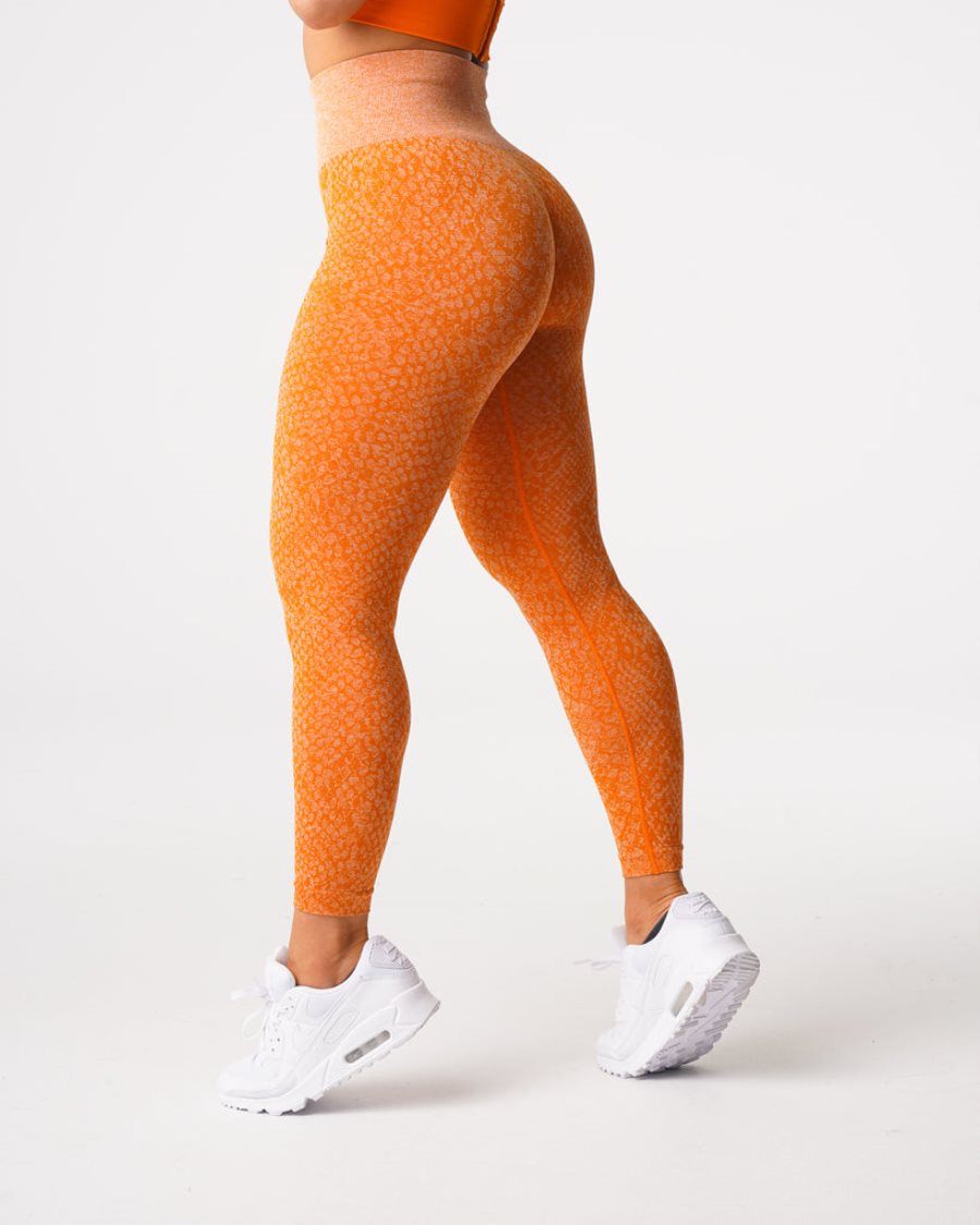 Leggins NVGTN Snakeskin Seamless Mujer Naranjas España | 88azPbo3