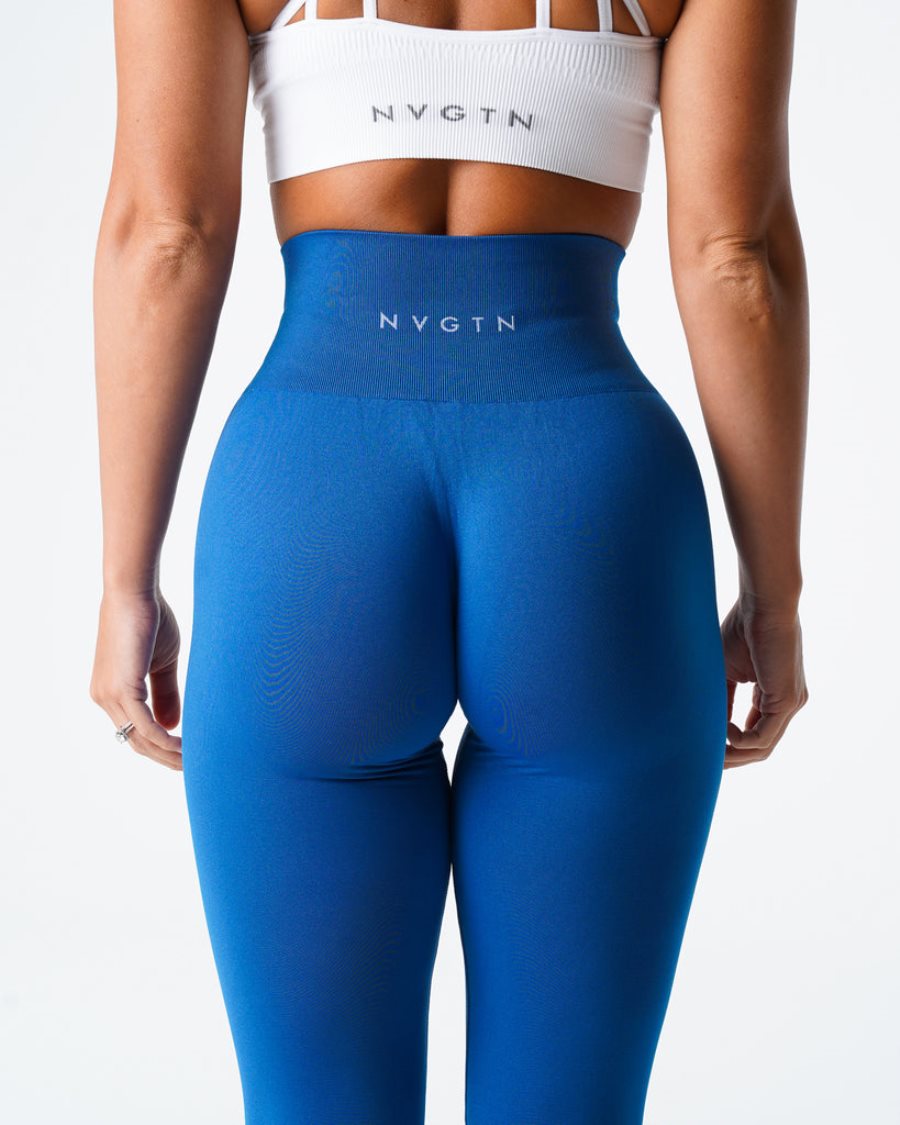 Leggins NVGTN Solid Seamless Mujer Azules España | HpQaR41K