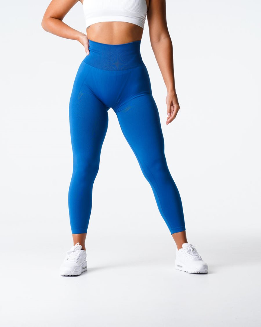 Leggins NVGTN Solid Seamless Mujer Azules España | HpQaR41K