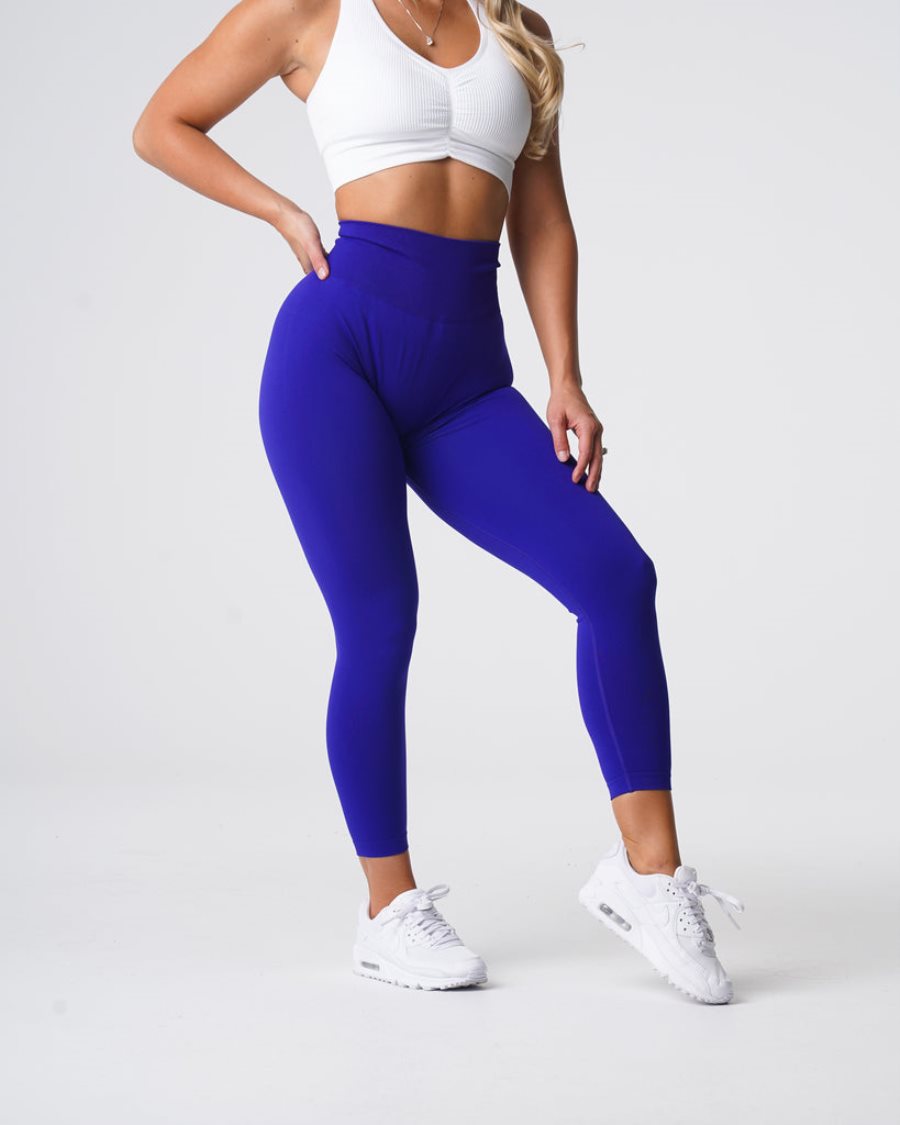 Leggins NVGTN Solid Seamless Mujer Azules Oscuro España | RZ9h31l6