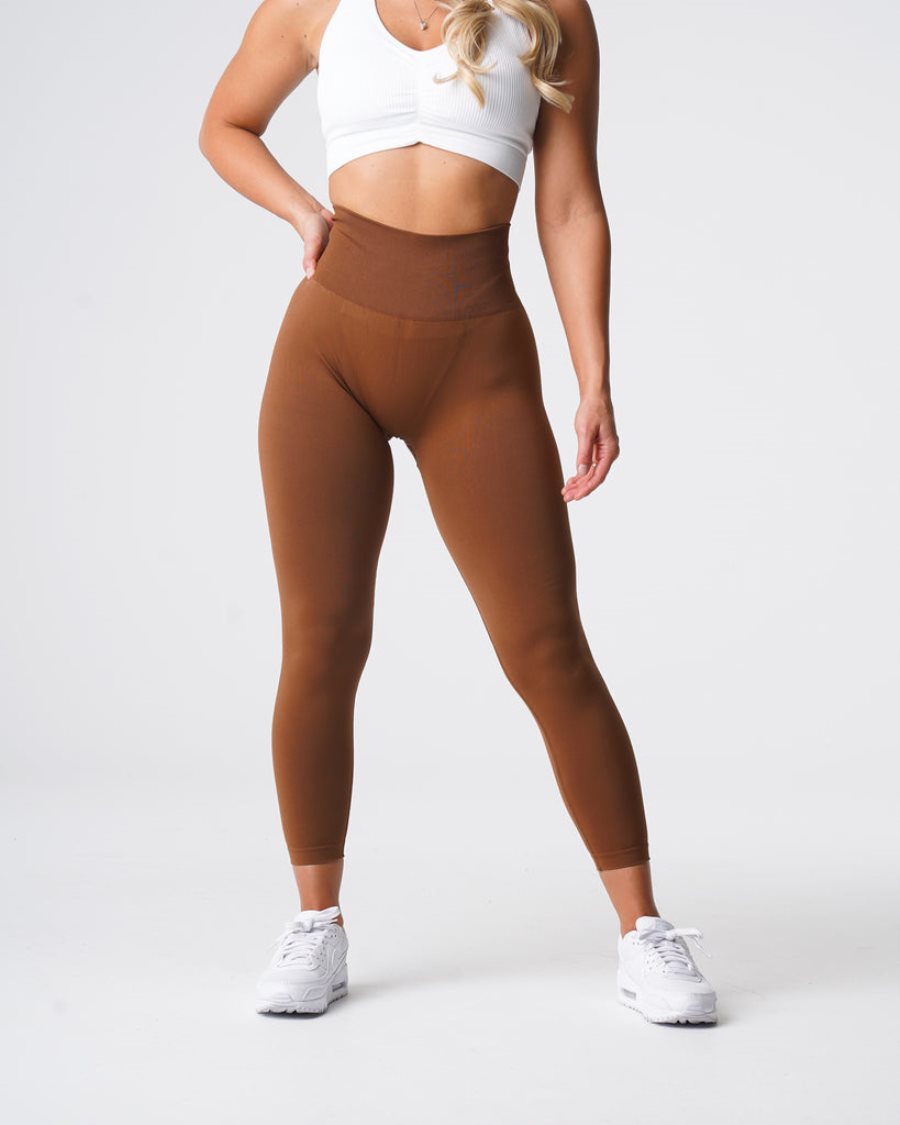 Leggins NVGTN Solid Seamless Mujer Chocolate España | K09q7iWY