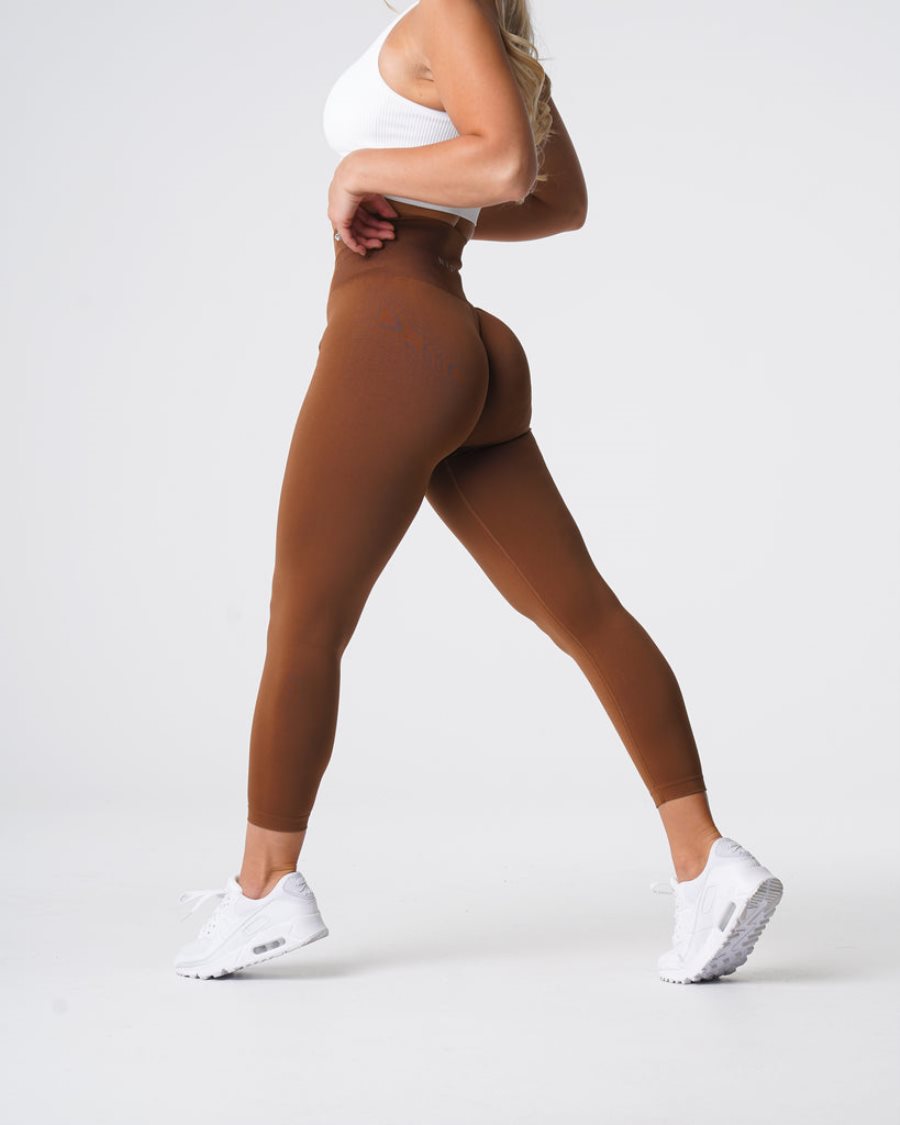 Leggins NVGTN Solid Seamless Mujer Chocolate España | K09q7iWY