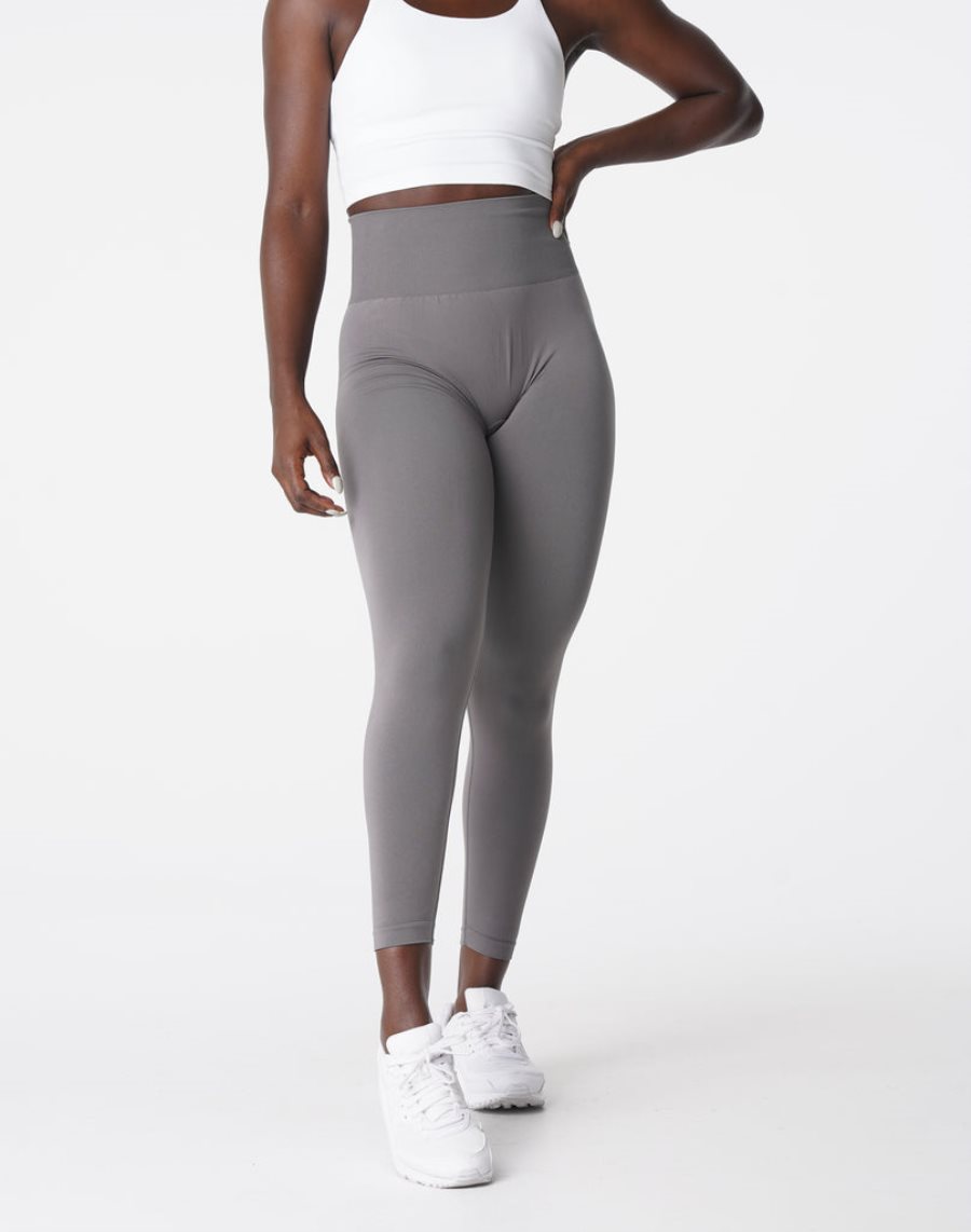 Leggins NVGTN Solid Seamless Mujer Gris Oscuro España | VMKuDfUe