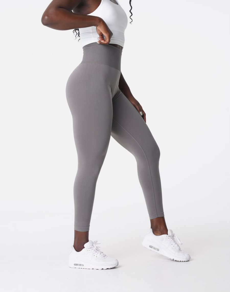 Leggins NVGTN Solid Seamless Mujer Gris Oscuro España | VMKuDfUe