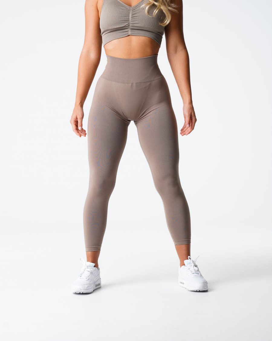 Leggins NVGTN Solid Seamless Mujer Gris Marrones España | lOg266e1