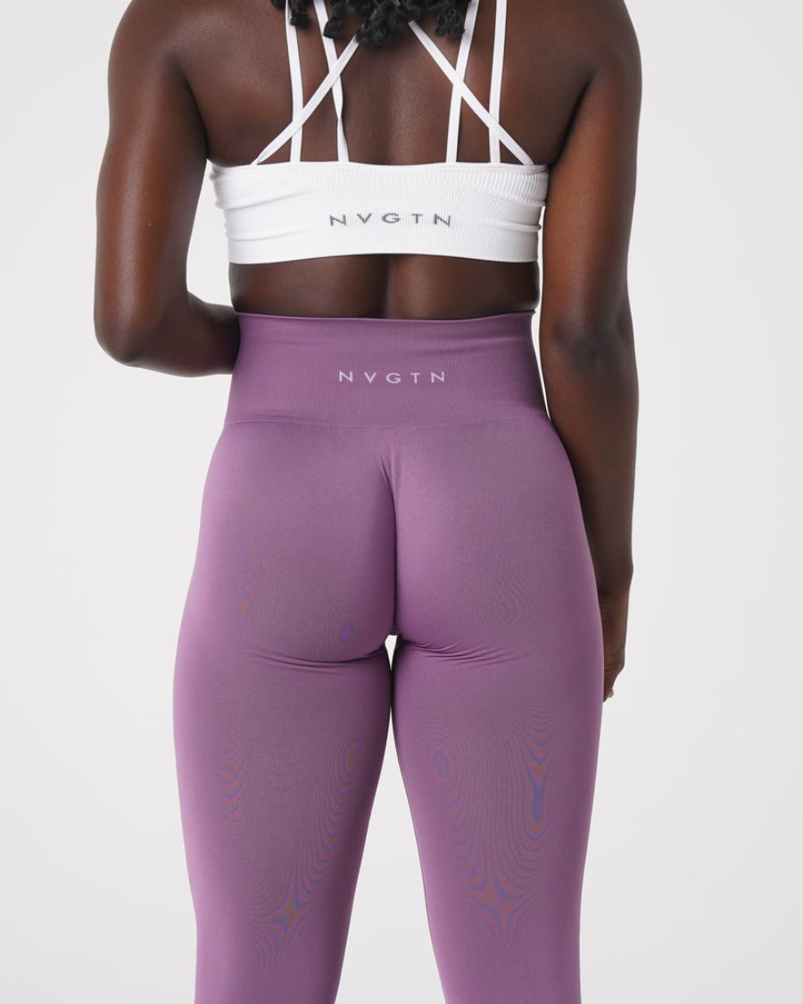 Leggins NVGTN Solid Seamless Mujer Moradas España | eN3QcsXm