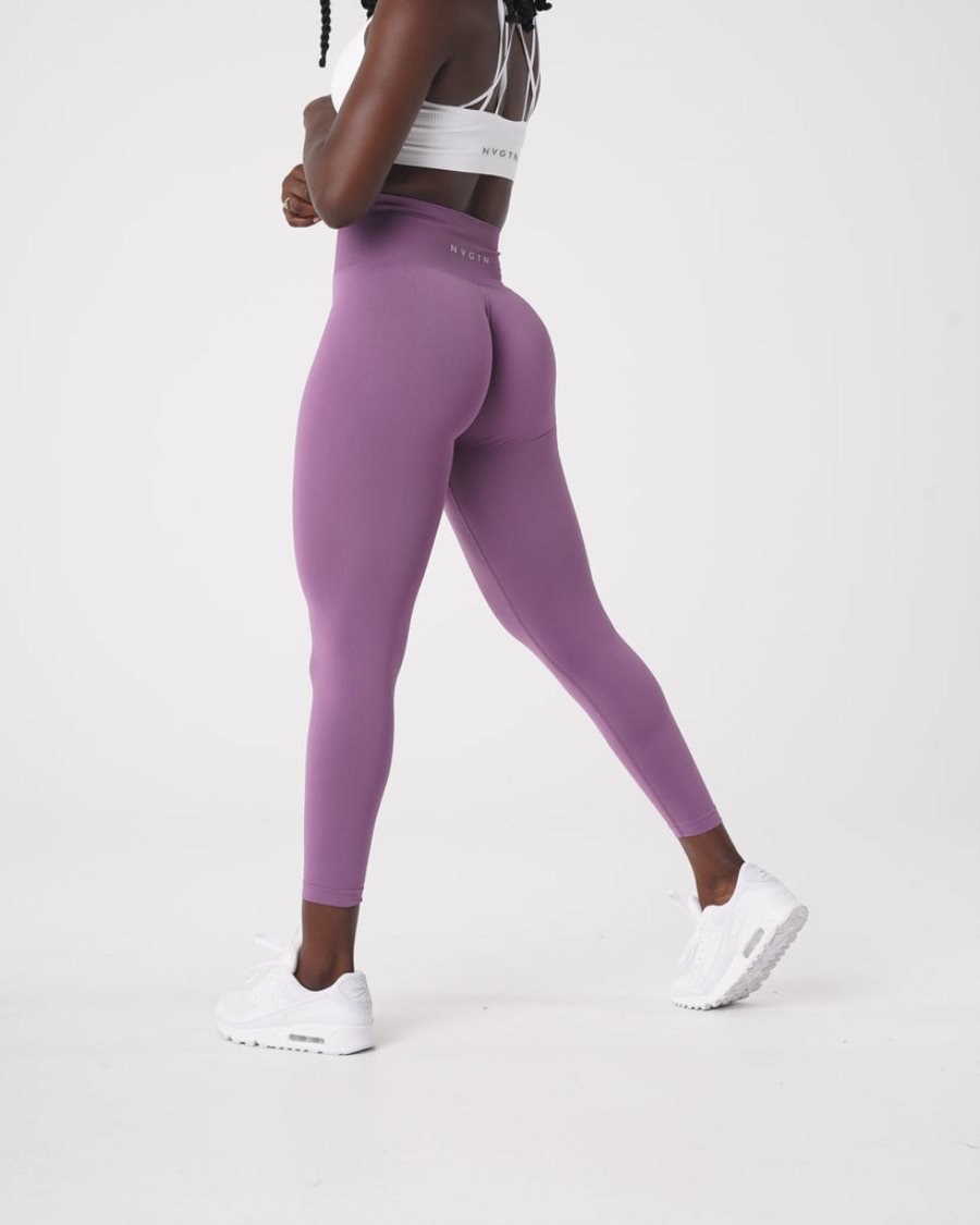 Leggins NVGTN Solid Seamless Mujer Moradas España | eN3QcsXm