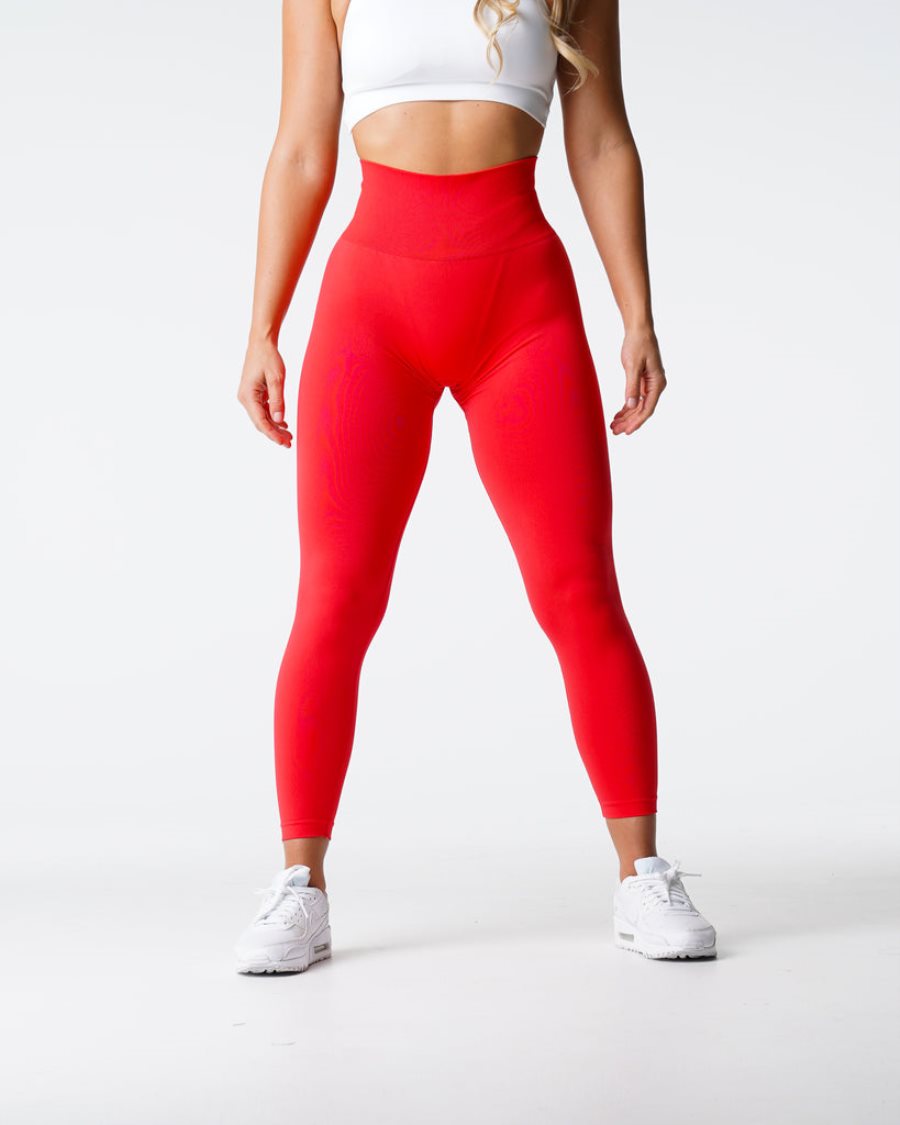 Leggins NVGTN Solid Seamless Mujer Rojas España | YJxDnzHj