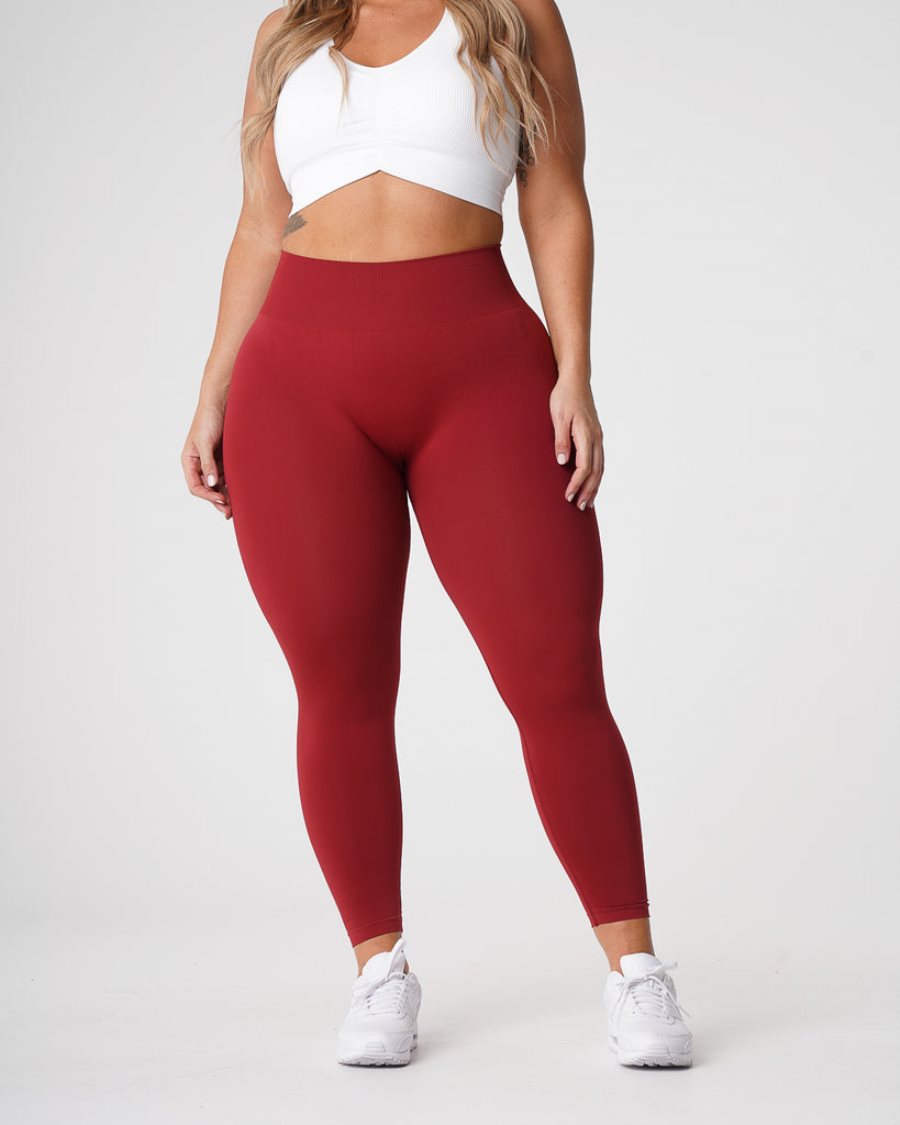 Leggins NVGTN Solid Seamless Mujer Rojas España | vb62dyuM