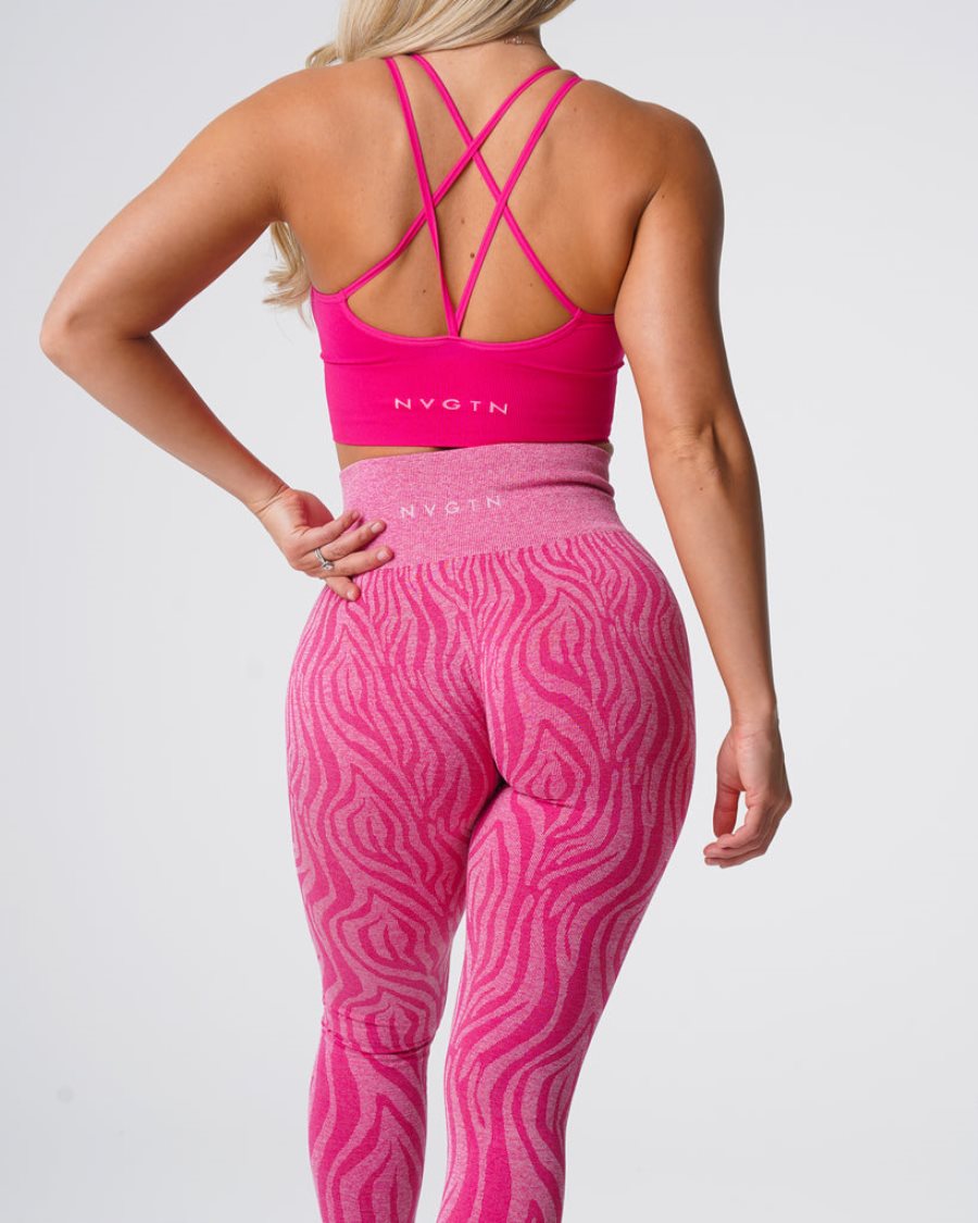 Leggins NVGTN Zebra Seamless Mujer Fucsia España | 7pP4ukJs