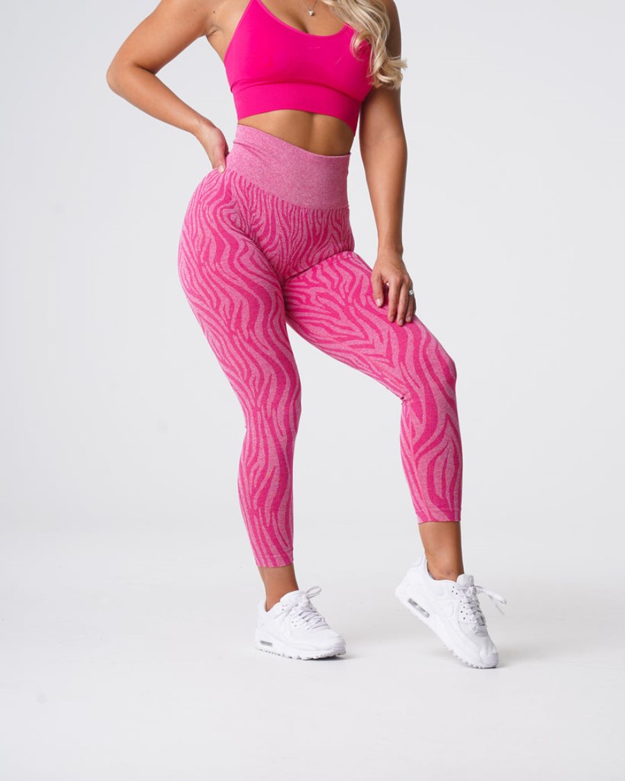 Leggins NVGTN Zebra Seamless Mujer Fucsia España | 7pP4ukJs