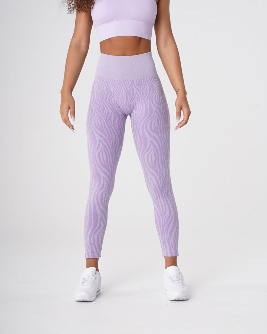 Leggins NVGTN Zebra Seamless Mujer Moradas España | iFi93rnr