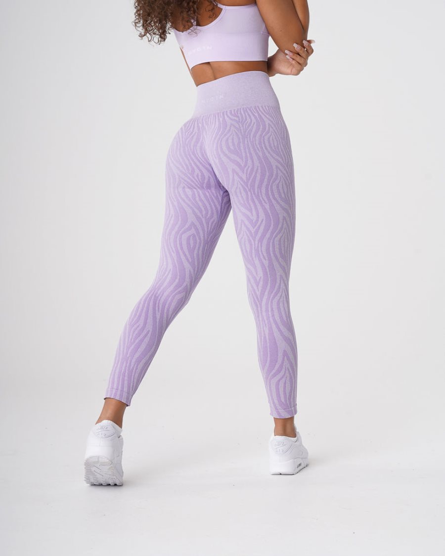 Leggins NVGTN Zebra Seamless Mujer Moradas España | iFi93rnr