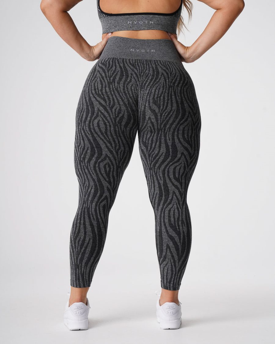 Leggins NVGTN Zebra Seamless Mujer Negras España | 5kbkDeuF